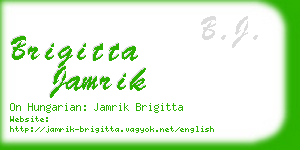 brigitta jamrik business card